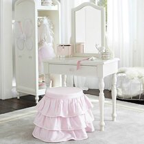 JSM simple Europe light luxury simple modern solid wood dressing table American modern dressing table princess room dressing stool combination