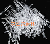 Transparent disposable guo cha fruit fork