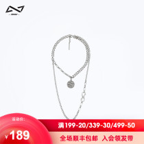  omto2021 new double-layer necklace female niche design sense necklace female clavicle chain female simple temperament