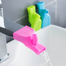 Childrens faucet extender baby hand washing machine extender extended silicone water nozzle guide sink splash proof water