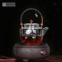 Touch Miss glass cooking teapot electric pottery stove sterling silver kettle flower teapot tea set