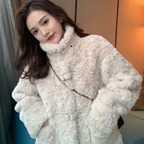 Vanya Otter Rabbit Fur Cover Woman Winter Han Edition Little Hanging Line Short Furry Cattle Coat