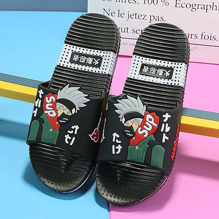 Naruto Children's Slippers Summer Boys' Soft-Soled Non-Slip Bathing Cartoon Indoor Home Use Kids' Sandals for Older Children