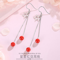 Jin Liufu S925 sterling silver earrings female star earrings long tassel earrings temperament Net red 2020 New