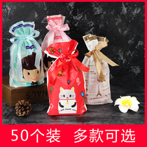  New Year Spring Festival drawstring candy bag snowflake crisp nougat packaging bag Niu tie biscuit packaging box Lucky bag self-sealing bag