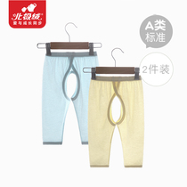 Newborn baby pants thin summer crotch pants newborn male baby cotton open stall trousers 0-March