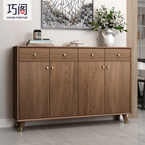 American light luxury shoe cabinet storage household solid wood color simple post-modern entrance door entrance cabinet door Chinese style