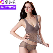 Camisole women with chest pad bra without steel ring wear-free bra One-piece lace underwear women