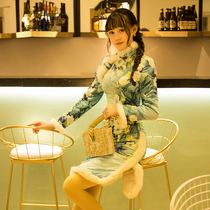 Cheongsam young girl 2021 new summer modified dress dress female 11182