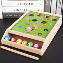 Wooden fun snooker childrens early education 3-6 years old childrens educational toys Small billiards parent-child interactive table game