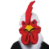 WILDBEAST new Halloween Rooster headgear mouth movable singing with animal face man wearing plush all-bag