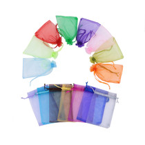 Solid color pearl yarn bag jewelry experience packaging bag Wedding happy candy bouquet pocket makeup gift trial dry flower