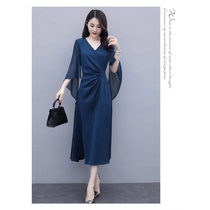 Silk Palace Square Light Luxury Clothing Womens Long Dress Fashion Dress Thin Temperament Comfortable Joker