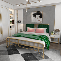 Nordic Ins Iron Art Bed Double Bed Gold Iron Bed 1 8 Soft Bunk Bed Apartment Minima Single Iron Frame Bed 1 5 m