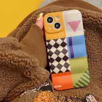 Art geometric splicing applies Apple 13 shell advanced sense iphone12 silicone gel 11promax creative tide