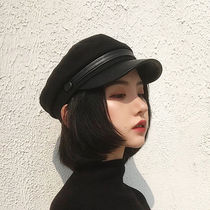  British retro painter hat button woolen Japanese all-match octagonal hat Korean version of the cap net red beret female tide