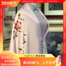 Xiang embroidered handmade embroidered long style scarf shawl double layer winter cloak silk scarlet female embroidered mother with a gift