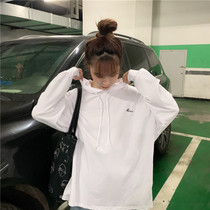 Early autumn port flavor ins long sleeve T-shirt female 2020 Korean version of loose bf lazy wind Joker early autumn mschf clothes