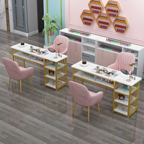 Light luxury nail table and chair set ins simple special economy nail shop Japanese Net Red single double nail table