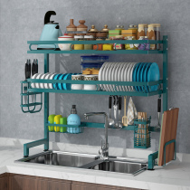 Kitchen sink washing pool above the shelf bowl rack drain rack put bowls chopsticks dishes dishes and cupboards.