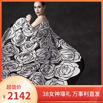 Masterpiece Real Silk Scarves 2019 Autumn Winter New Phoenix House High-end Shawl Huge scarlet French Rose