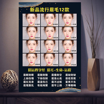 Beauty salon semi-permanent poster Decorative Hanging Paintings Beauty Mascara posters Propaganda Drawings Micro-Shaping Grafting Brow Wall Hanging-up Posters Posters POSTERS HEALTH WALL PAINTING WALL STICKUP ACTIVITIES CUSTOMIZED