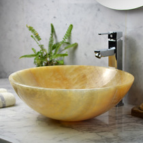 Marble Terrace Basin Art Minimalist Home Washbasin S23 Balcony Retro Wash Round Stones Wash Basin