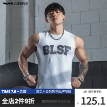 BLUESFLY PRINTED FITNESS VEST MEN TRAINING SPEED DRY Sleeveless Jersey Outdoor Sport Short Sleeve T-shirt