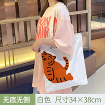 2022 New Tiger Year Sail Bag Spring Summer Lovely Leaning Against Wall Tiger Canvas Bag Bursting single shoulder shopping bag Bag Girl