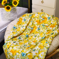  A153 size 1 4*1 9 Super popular cotton silk yellow flower summer quilt bedding A589 size 2*2 3 increase