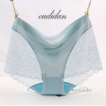 No trace lace underwear Womens Ice Silk thin sexy breathable middle waist one-piece sliding boxer head summer size