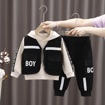 Boy Spring Clothing Suit Baby Boy Autumn Children Spring Autumn Three Sets Male Baby Foreign Air 1 A 3 Year Old Kid Clothes