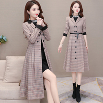 Printed windjersey woman in the middle of autumn dress 2021 new loose big code moms fashion foreign gas minus-age jacket