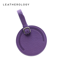 Leatherology Leather Round Luggage Tag Custom Boarding pass Creative Luggage tag Suitcase tag