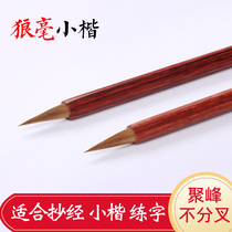 Wolf fly head small case copy scribe brush writing pure wolf brush set adult beginners trumpet wolf howling pen Chinese painting calligraphy and soft brush small red hair hook line Pen Lake pen