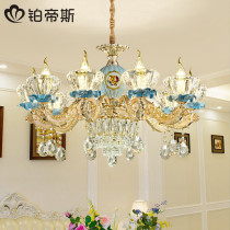 European chandelier Villa living room lamp zinc alloy compound building large chandelier atmospheric restaurant luxury French crystal chandelier