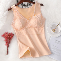 Winter Breastfeeding Warm Vest Woman Plus Suede Thickened Pregnant Woman Fed Breast Milk Period Plus Cotton Harness Lingerie Autumn Winter Big Code