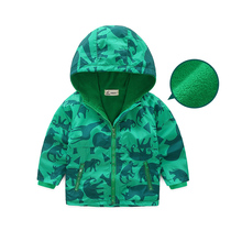 Impression childhood boys hooded jacket 2020 autumn and winter jacket Western style windbreaker plus velvet thickened childrens stormtrooper