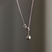 Minimalist and not simple: Morden Girls through body 925 pure silver Dont make necklace individuality Fashion lock bone chain