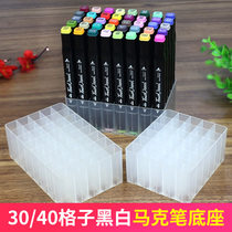 Mark Pen Base Containing Box Plaid Finishing Box Plastic Case Table Top Containing Box White Faller 30 Holes 40 Holes TOUCH StaAD Pen Holder Insert Pen Holder P COPIC MULTIFUNCTION PEN HOLDER