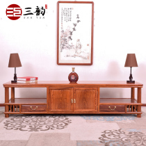 Mahogany furniture hedgehog red sandalwood TV cabinet Ming and Qing classical living room Chinese rosewood floor TV cabinet short cabinet