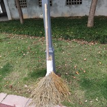 Add handmade bamboo handle sweep sanitation bamboo wire sweep rubber broom school courtyard site sweep bamboo handle