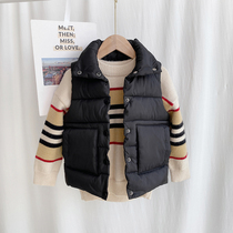 2021 new winter boy thick vest waistcoat wearing childrens clothing foreign tide childrens warm vest