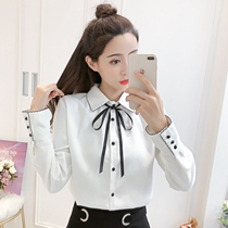 Small coat female autumn Joker early autumn shirt 2019 new long sleeve plus velvet base winter Han fan students wide