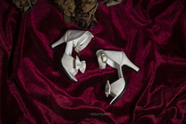 (Dolly Planet) BJD SD 3 points baby shoes bowknot high heels sandals fish mouth shoes SH02