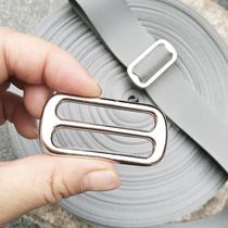 Metal belt buckle strap buckle adjustment buckle corner knot buckle hardware accessories three-stop buckle inner diameter 3 8CM