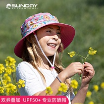 American sundayafternoons Childrens Sunscreen Hats Baby Men and Women Baby Sunscreen Sun Hat Fisherman Thin