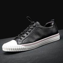 European Station Mens Shoes Genuine Leather Board Shoes 2022 Summer Inglées Fashion Shoes Shell Heads Men 100 Hitch Casual Shoes