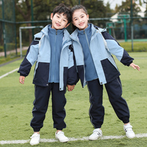 Primary school Childrens school uniforms Autumn winter clothing Childrens class clothes Thickened Kindergarten Garden Clothing Submachine Clothing Three Suit Garnter Thickened
