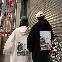 AEGO California limited men and women couples same fashion brand FOG high street trend loose hip hop plus velvet sweatshirt hoodie